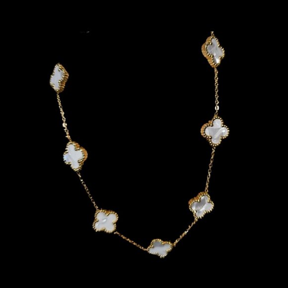 Hope, Faith, Love and Luck clover fashion necklace 16 inches - Picture 1 of 12